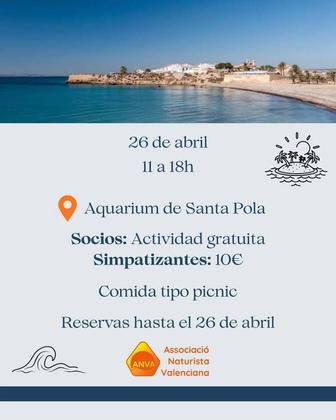 ¿Eres nudista y te apetece estar al natural en la isla de Tabarca? El día 26 de abril a las 11:00, ANVA organi