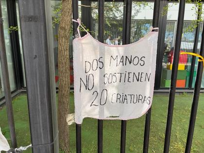 Durante la celebración de la Asamblea anual de ConBici nos prestaron para dormir la escuela infantil Campanill