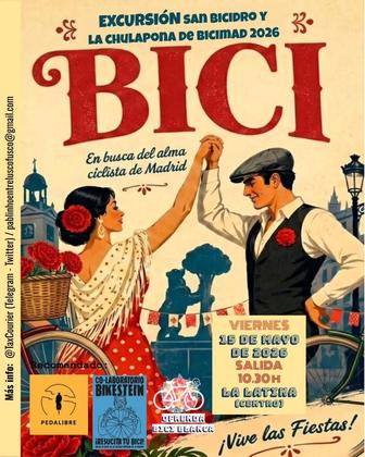 📣 Viernes, 15 de mayo, plan ciclista para las Fiestas San Isidro EXCURSIÓN EN BICI para encontrar el alma cicl