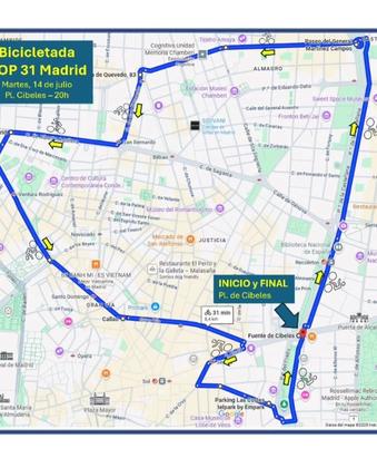 Gran Bicifestación en apoyo a las propuestas a favor de la bicicleta, COP31 Martes, 14 de julio 20 h, Plaza de