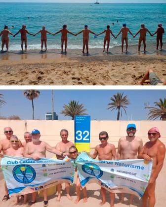 🌊✊ La Mar Bella continua sent naturista. I avui ho hem tornat a reivindicar. Aquest matí ens hem trobat a la p