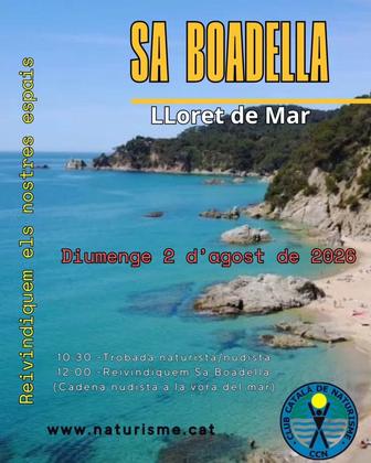 🌊☀️ Sa Boadella ens necessita. Hi serem? ☀️🌊 El diumenge 2 d’agost ens trobarem a Sa Boadella, a Lloret de Mar