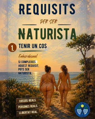 ✨ Només hi ha un requisit per ser naturista: tenir un cos. Sí, així de senzill. 💚 No importa l'edat. 👶👵 No imp