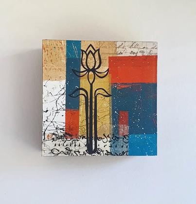 Another piece from my @chateaulaurens.agde collage series, inspired by the beautifully painted walls and the e