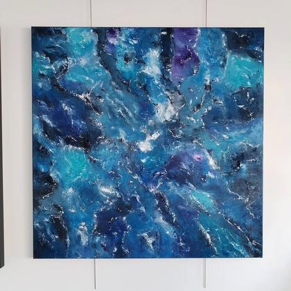 Génesis De l'Artiste Peintre M. St-Luc Huile sur toile 100x100cm À découvrir dès à présent à la galerie Rensei