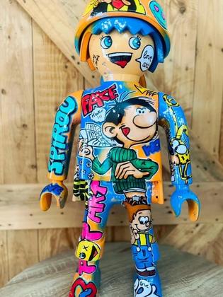 Playmobil XXL Spirou De l'artiste plasticienne Frany la Chipie Technique mixte Pièce unique 63x34x25cm Renseig