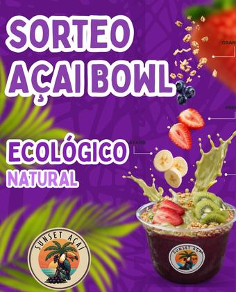 🎉 *SORTEO: 3 AÇAÍ BOWLS GRATIS* 💜🥣 ¿Te apetece un açaí fresquito de **Sunset Açaí**? 😏🌴 Tenemos **3 bowls para
