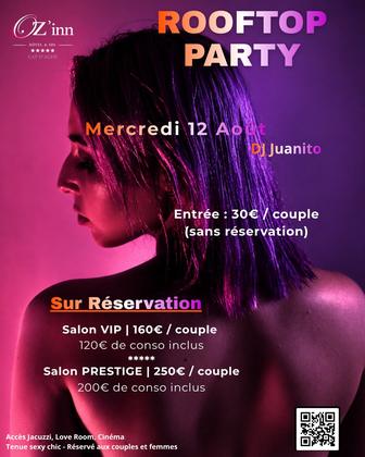🔥 ROOFTOP PARTY — MERCREDI 12 AOÛT 🔥 Une nuit d’été, un rooftop, une ambiance qui s’intensifie au fil des heur